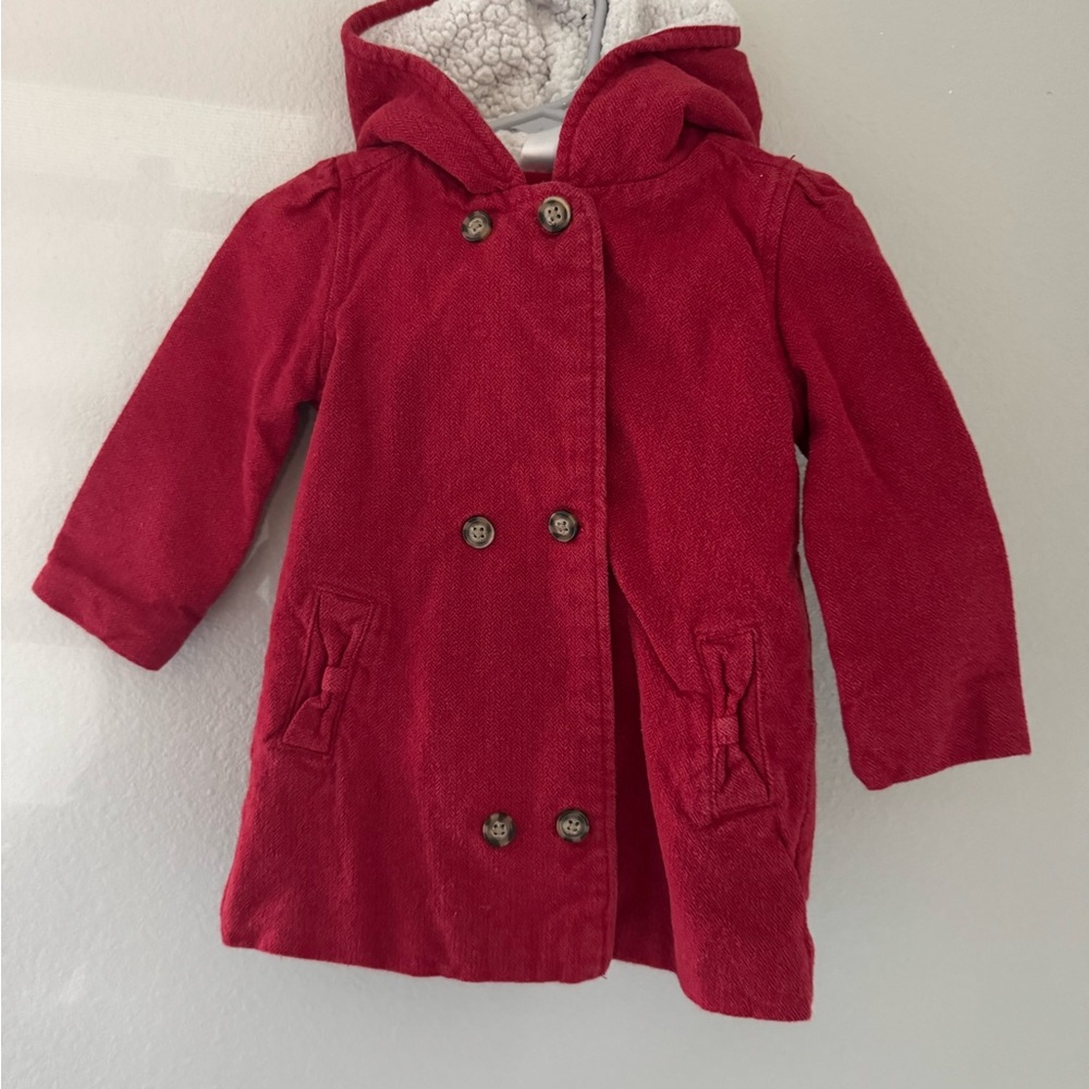 Kids Red Hooded Jacket